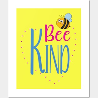 Be Kind Kid's Cute Bee Posters and Art